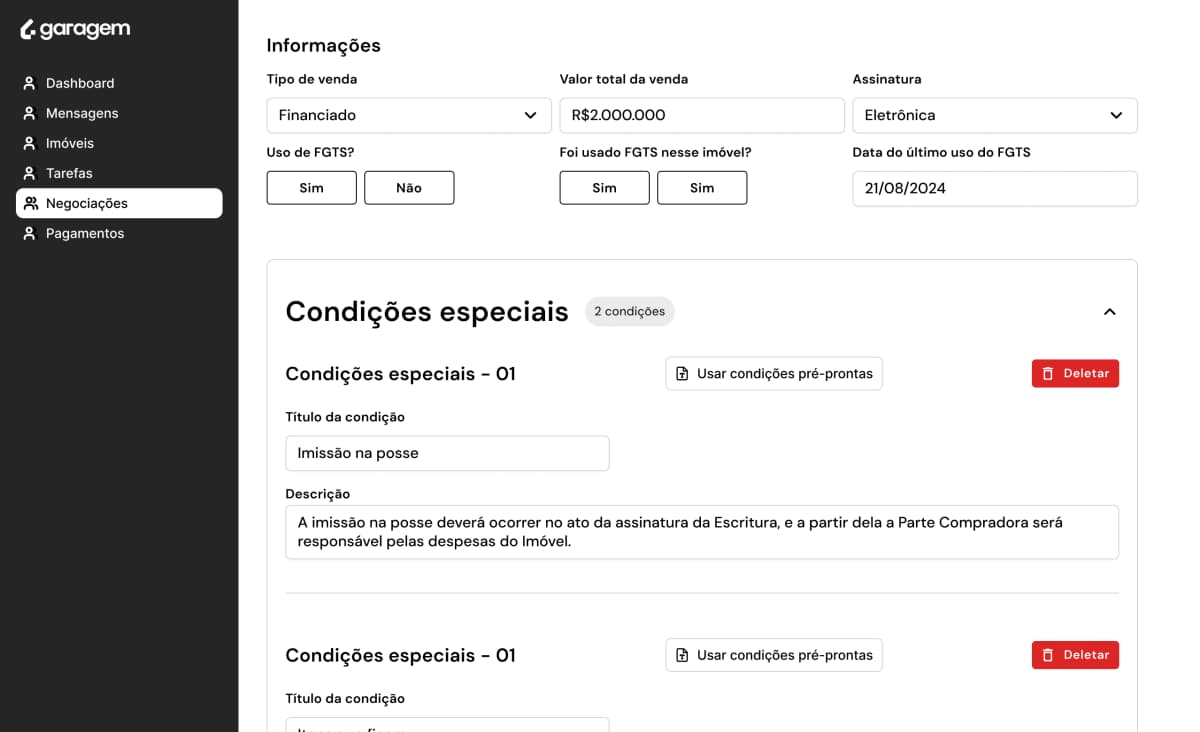 Todos os detalhes do seu imóvel em um só lugar